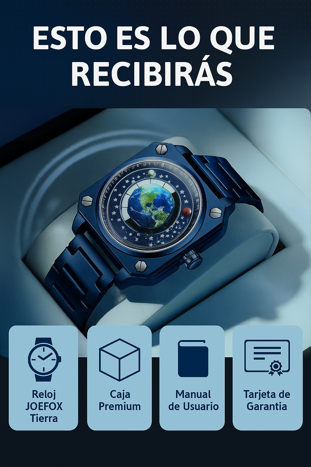 ⏱️ RELOJ JOEFOX TIERRA PULSO METÁLICO – ORIGINAL